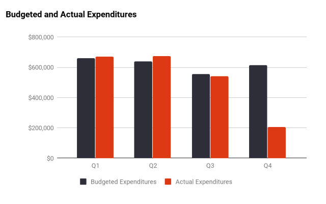 Budgeted and actual expenditure
